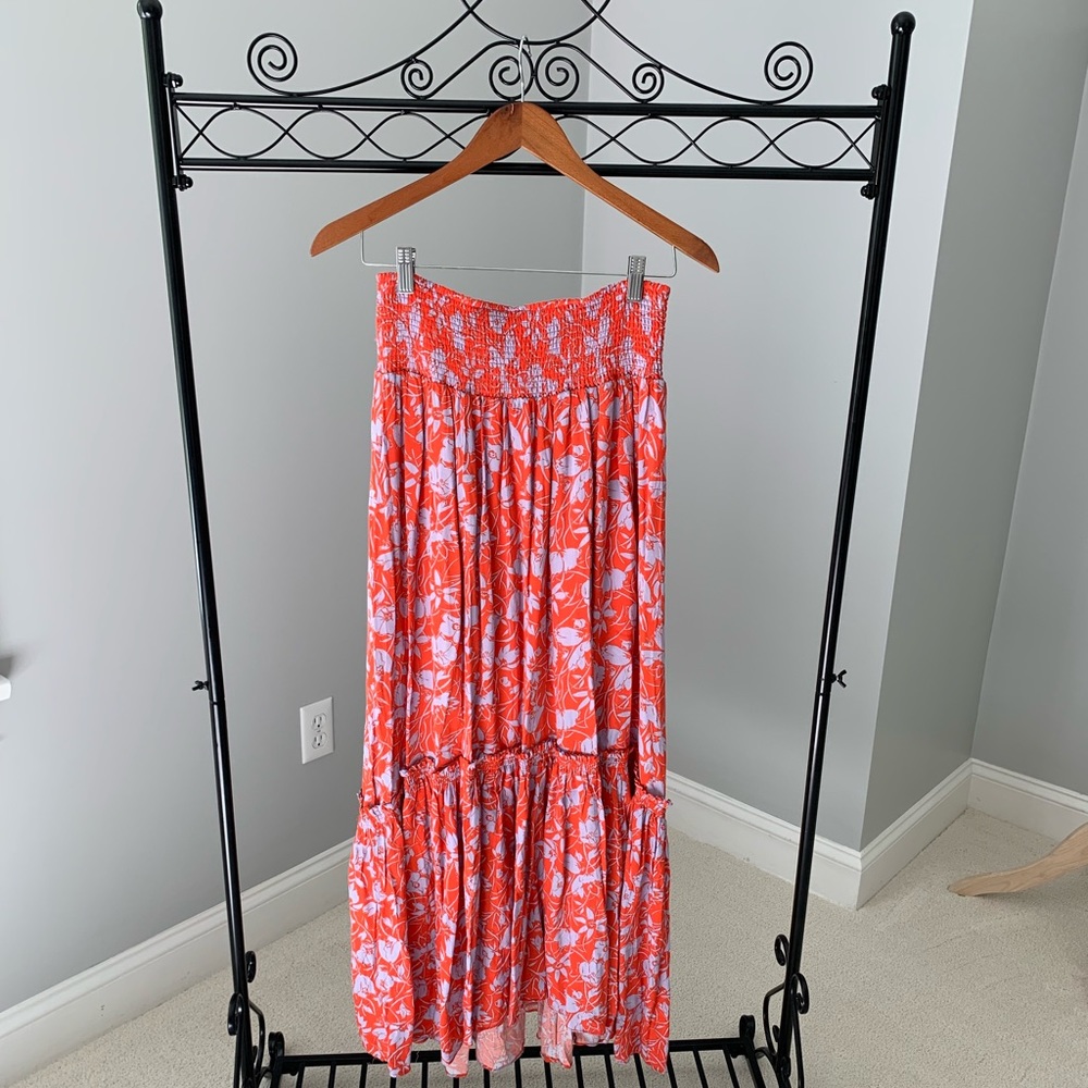 Free People tiered maxi skirt